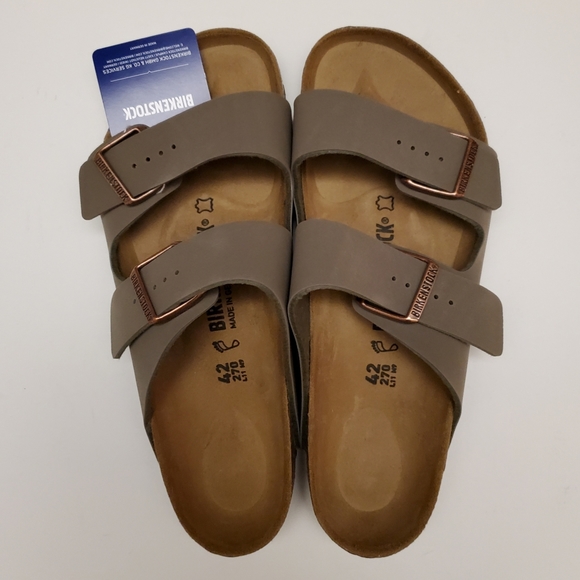 Birkenstock Arizona Men's Stone Gray Sandals 42 - Picture 2 of 4